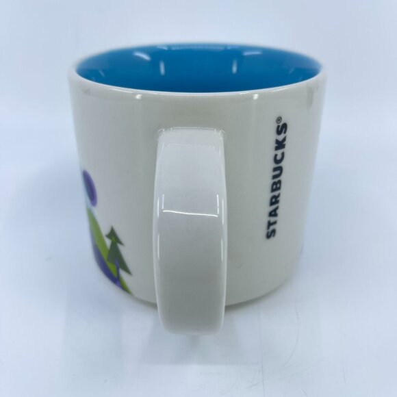 starbucks "you are here" oregon ceramic mug with scenic design & blue interior - Picture 4 of 6